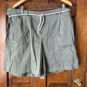 J. Jill Olive Green Shorts w/Self-Tie Rope Belt Size 18